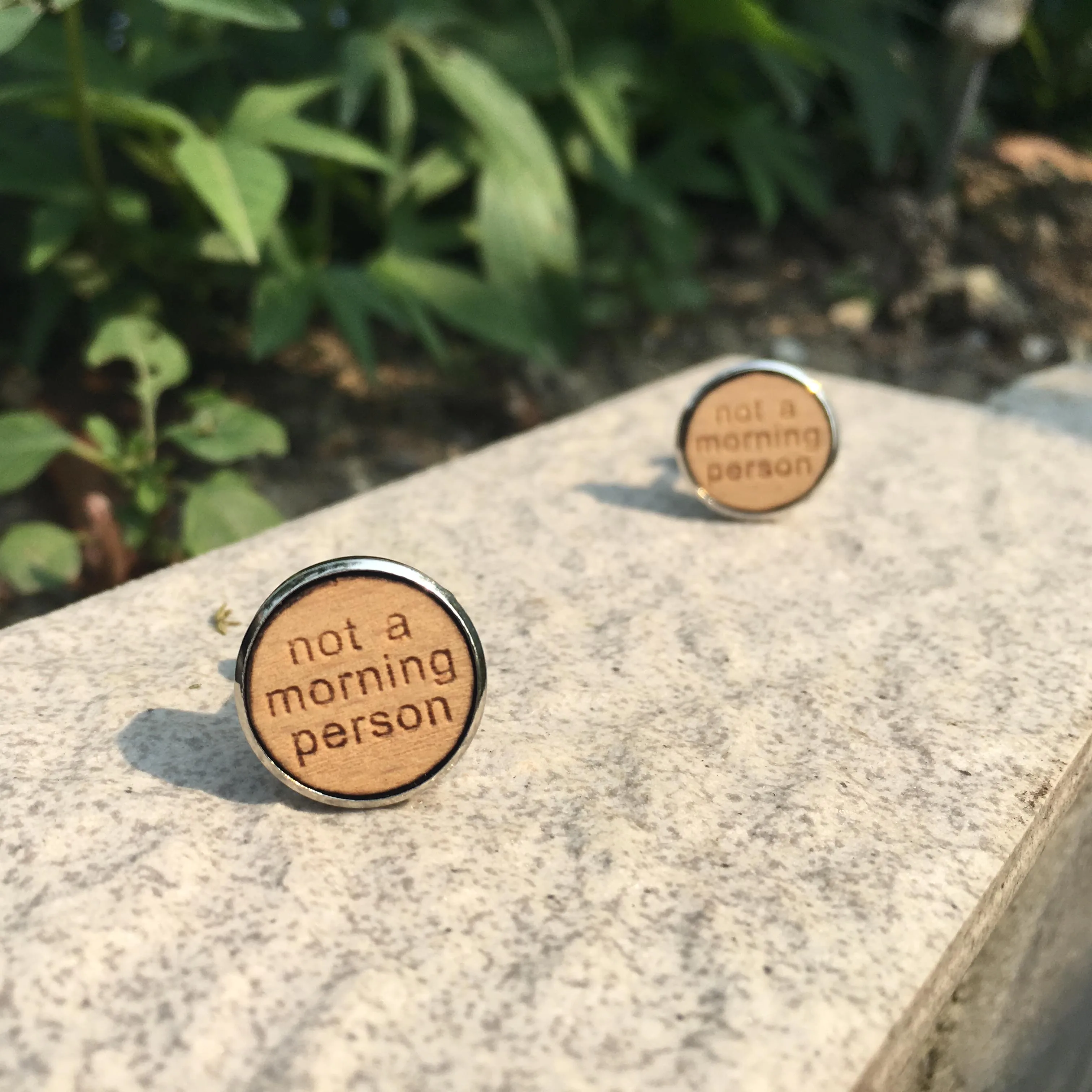 Не утренник человек лазерная резка деревянные Запонки кофе деревенский