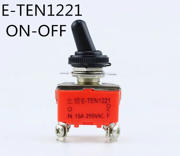 1 шт. E-TEN1221 15A 250VAC 4PIN ВКЛ-ВЫКЛ тумблер кулисный переключатель питания микропереключатель оранжевый
