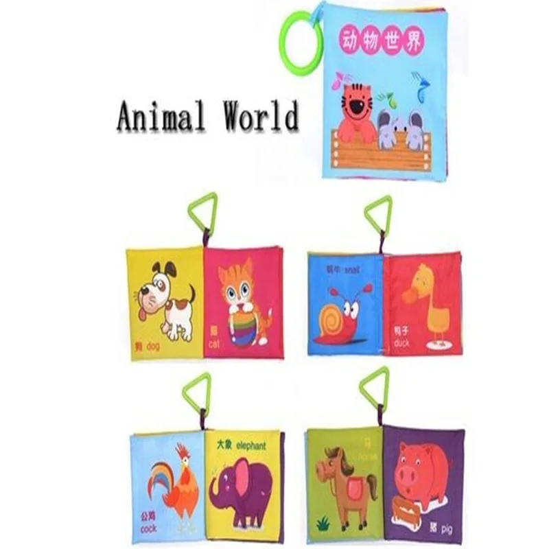 Мягкая ткань книги младенческой 0 12 месяцев новорожденных кроватки детские