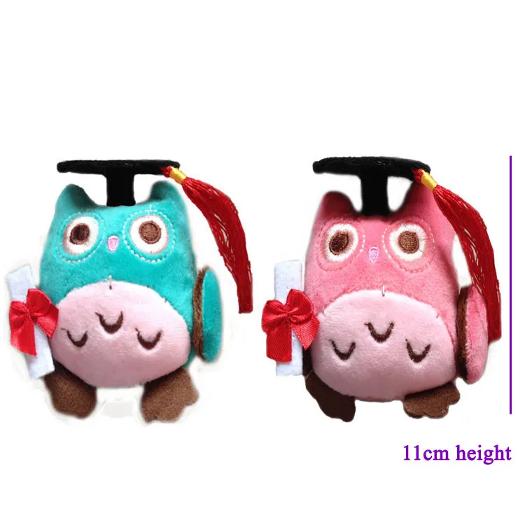 2pcs/lot Hot!!! 11cm Super Cute graduation wisdom Owl Plush Toys 2 Colors Soft Free Shipping gift | Игрушки и хобби