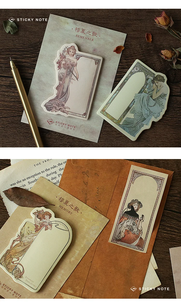 1 Набор блокнотов для заметок, стикеры для заметок, Kawaii, милый блокнот для музыкальной песни, блокнот для скрапбукинга, стикеры для офиса, школы, канцелярские закладки