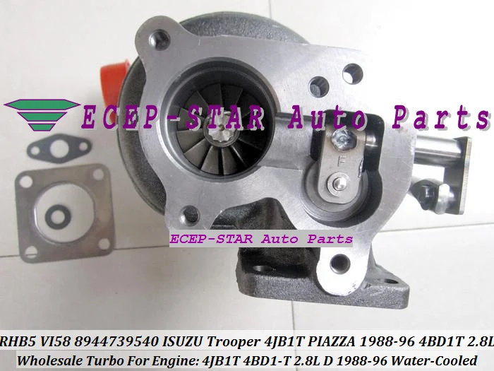 Водяное охлаждение турбо RHB5 VI58 8944739540 VD130047 8970192920 VI35 для ISUZU Holden Trooper 4JB1T PIAZZA 88 96 4BD1T