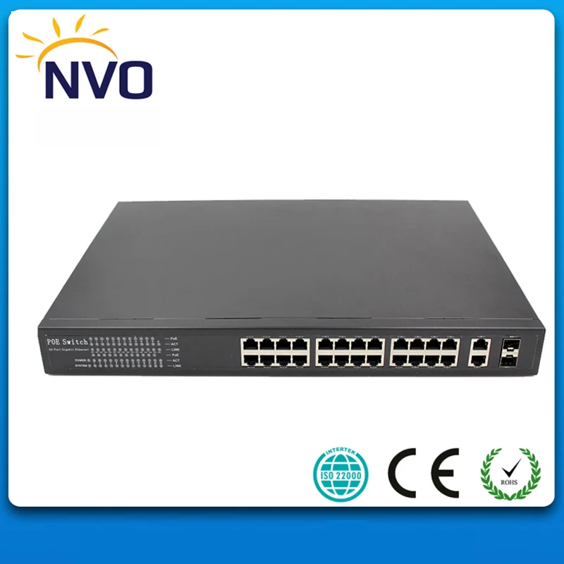 24 порта 100 Мбит/с PoE коммутатор с 2 гигабитными комбо (SFP) слотами|switch sfp|sfp portswitch sfp port