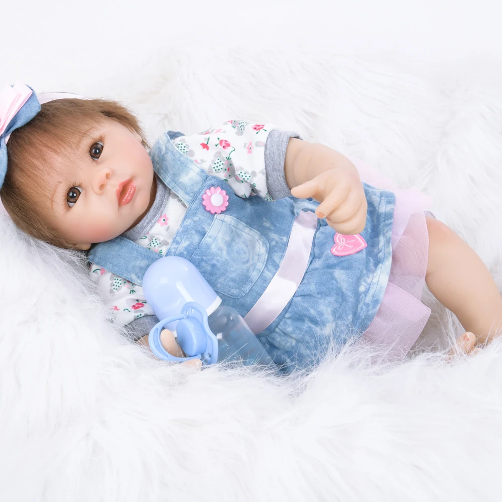 22 дюйма кукла Bebe Reborn горячая распродажа дешевые хлопковые куклы Baby для раннего