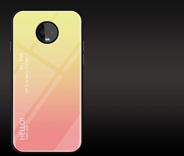 Haissky чехол из закаленного стекла с градиентом для Motorola Moto G6 G6 Plus G6 Play Rainbow задняя крышка для Moto G5S Plus задняя крышка оболочка