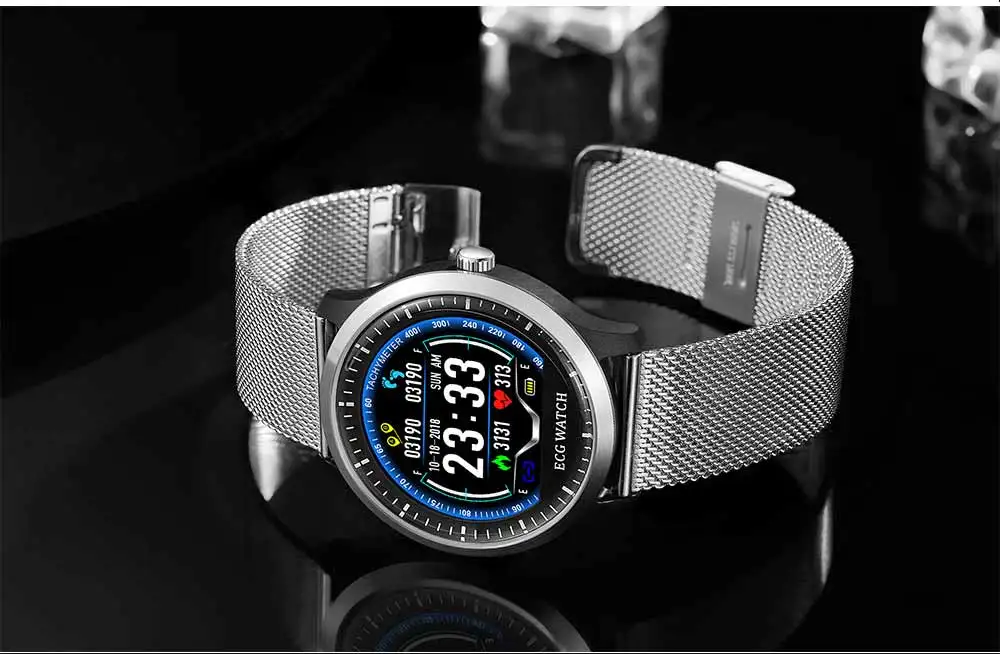 Rundoing N58 ECG PPG умные часы фитнес браслет с электрокардиографом