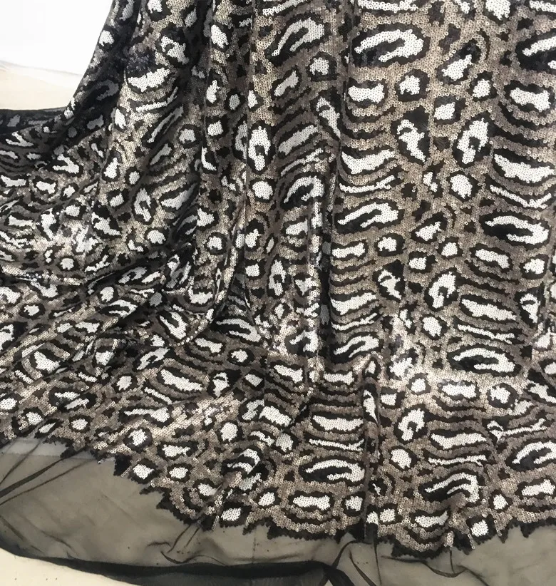 Блестящая ткань с леопардовым принтом 3 мм Лидер продаж модный дизайнерский