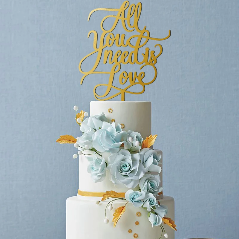 all you need is love Cake Topper Personalized Wedding Custom date wood Decoration | Дом и сад