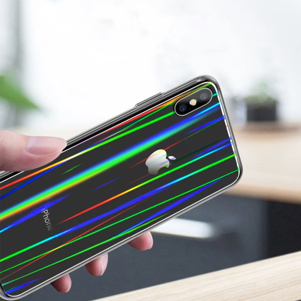 Цветной мягкий чехол с 3d-изображением русалки рыбьей чешуи для iPhone 11 Pro XS Max XR X прозрачный силиконовый чехол градиентного цвета для iPhone 7 8 6 Plus