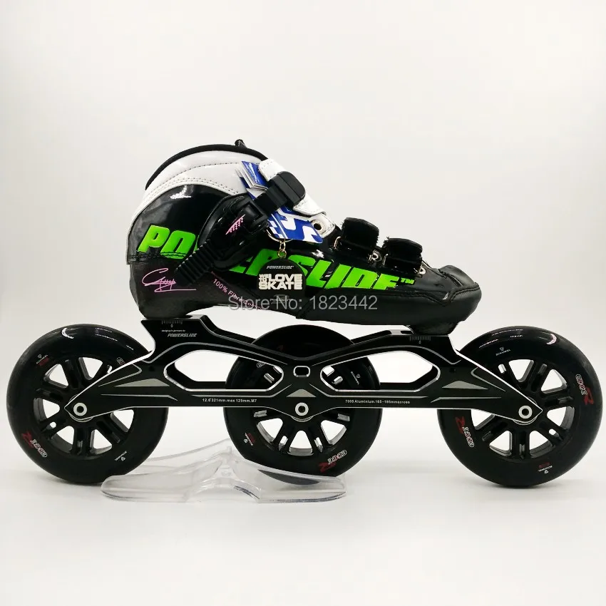 Оригинальные powerslide C6, обувь для скоростного катания, Профессиональные роликовые коньки для взрослых и детей, 120 мм колеса, колеса для роликовых коньков