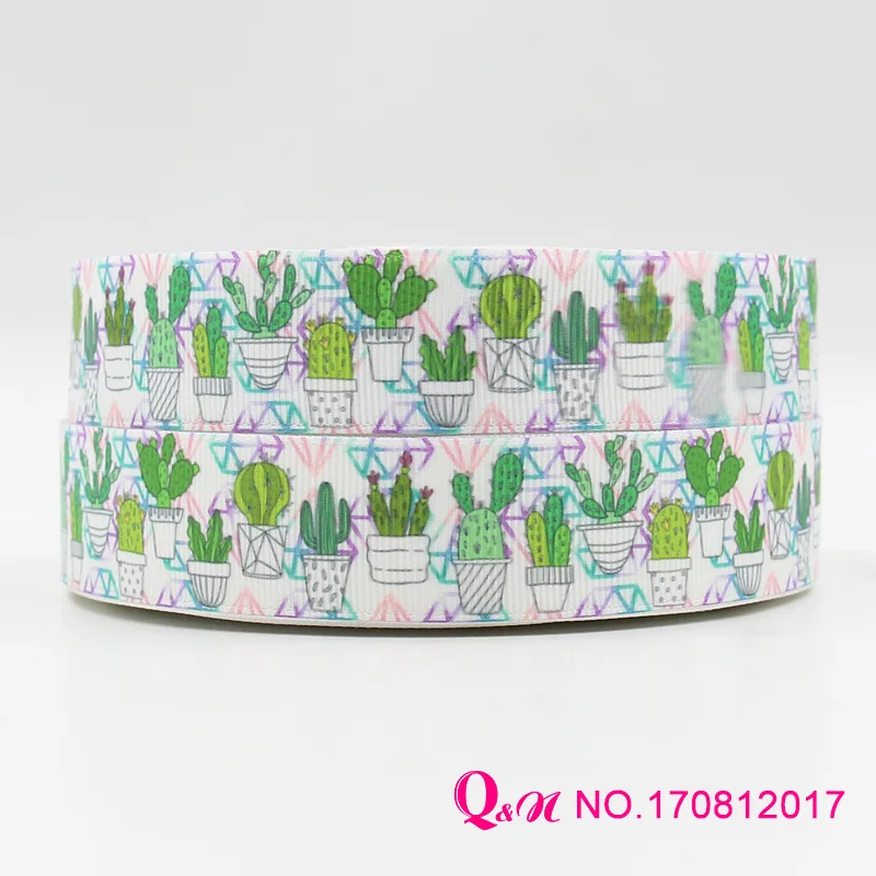 10 ярдов в партии 22 мм 25 38 75 кактус дизайн печатных grosgrain ленты|Ленты для шитья| |