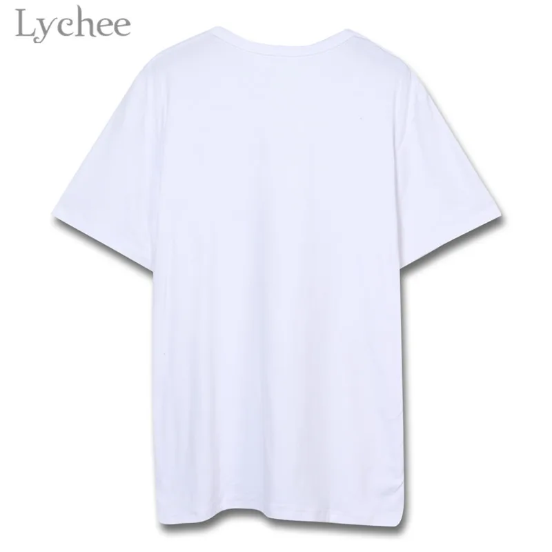 Женская футболка Lychee с японским аниме принтом Сейлор Мун Повседневная белая