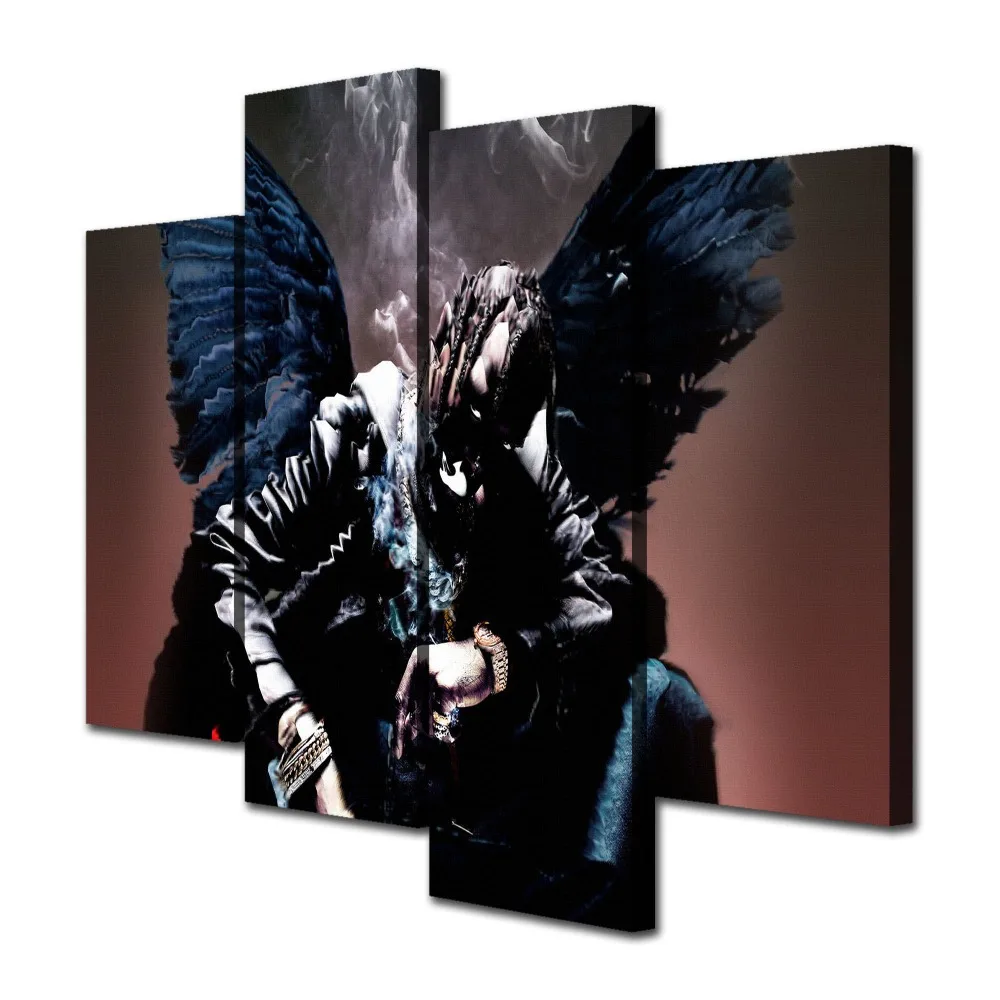 Картина на холсте с тревисом 4 панели|Рисование и каллиграфия| |