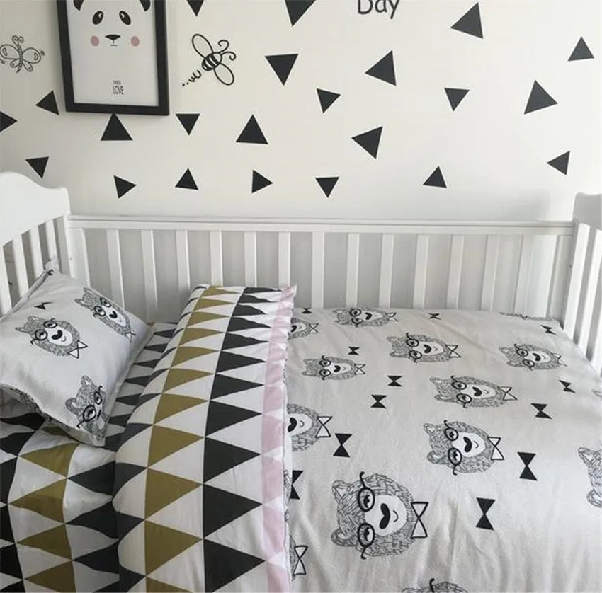 Комплект постельного белья из 3 предметов хлопковый мягкий пастырский с принтом