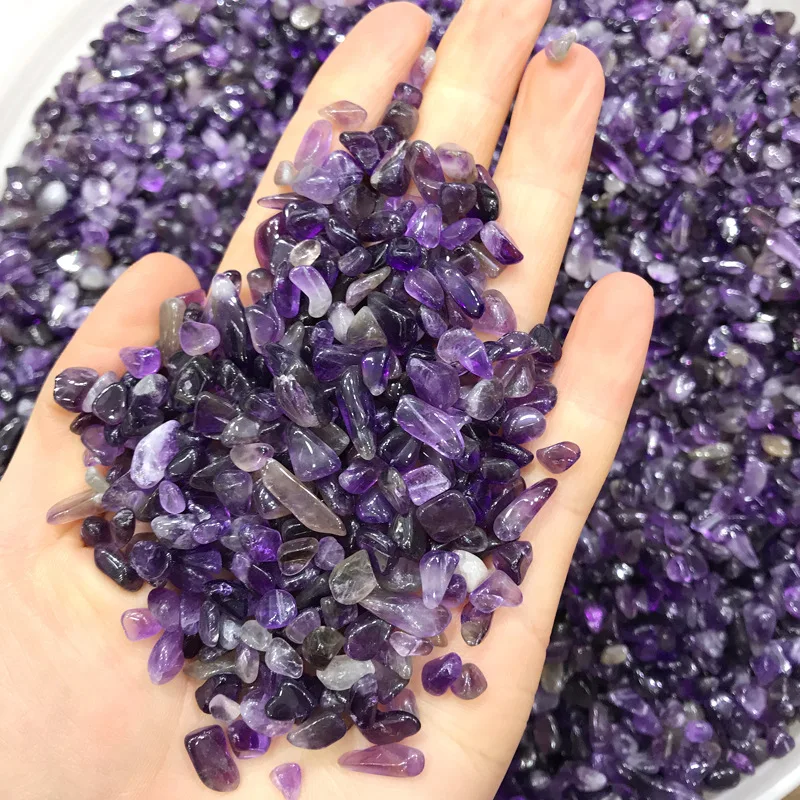 

500g Natural Purple Crystal Amethyst Gravel Amethystine Rock Quartz Raw Gemstone Mineral Specimen Garden Decoration Energy Stone