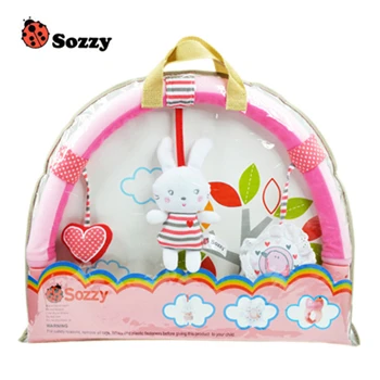 Bunny with box Горячая Распродажа, 1 шт. детская ложка из babybett подвесные детские Зебра синий с принтом «Слон и розовым Кроликом, музыка постель с игрушкой и коляска детская игрушка-погремушка подарки - Цвет: Bunny with box
