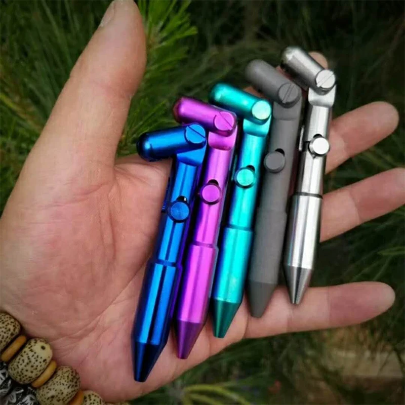 Murah Perangkat Tambahan Pistol Mini Pertahanan Diri Luar Ruangan Pena Taktis Aloi Titanium Untuk Menulis Perlengkapan Kipas Angin Militer