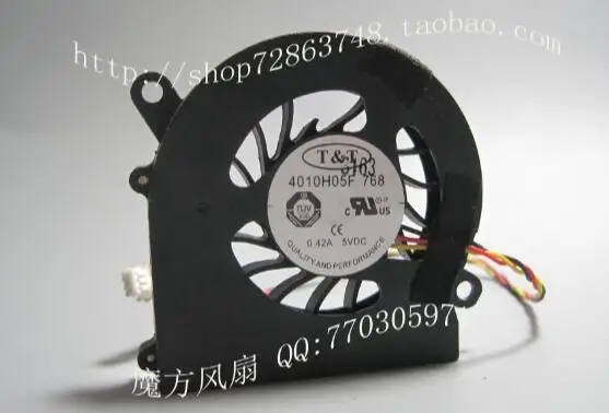 Оригинальный вентилятор охлаждения 4010H05F 768 0.42A 4 см 5 в 3 провода для ноутбука