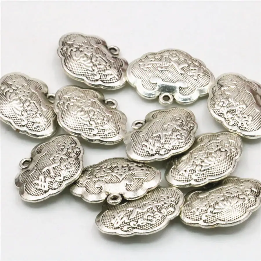 Набор медных подвесок для аксессуаров 10 шт. детали в форме замка Lucky 15x20 мм