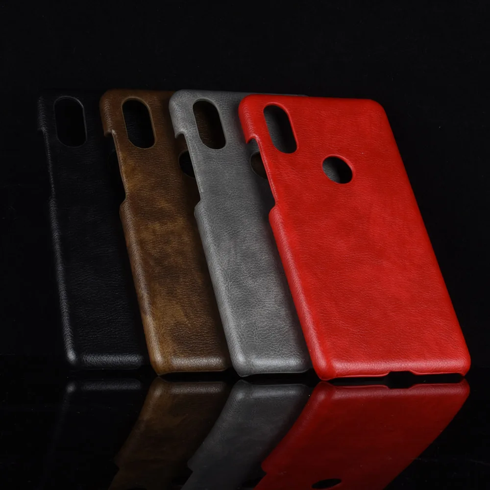 Ультра тонкие Чехлы для Xiaomi Mi Mix 2S чехол личи Кожа шаблон PU кожа и PC Обложка книги