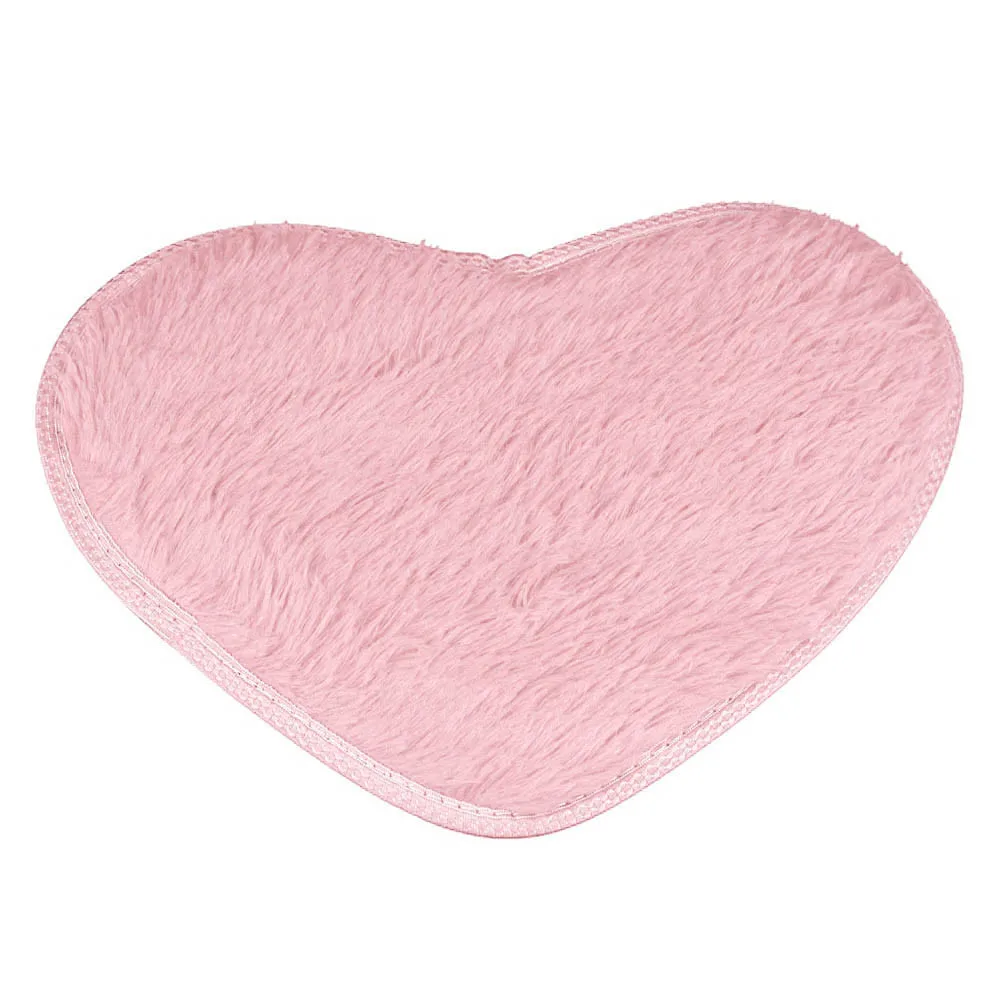 Pink 9 однотонных цветов 40*28 см, коврик для ванной с эффектом памяти, коврик для ванной комнаты в стиле сердца, Нескользящие коврики для ванной - Цвет: Pink