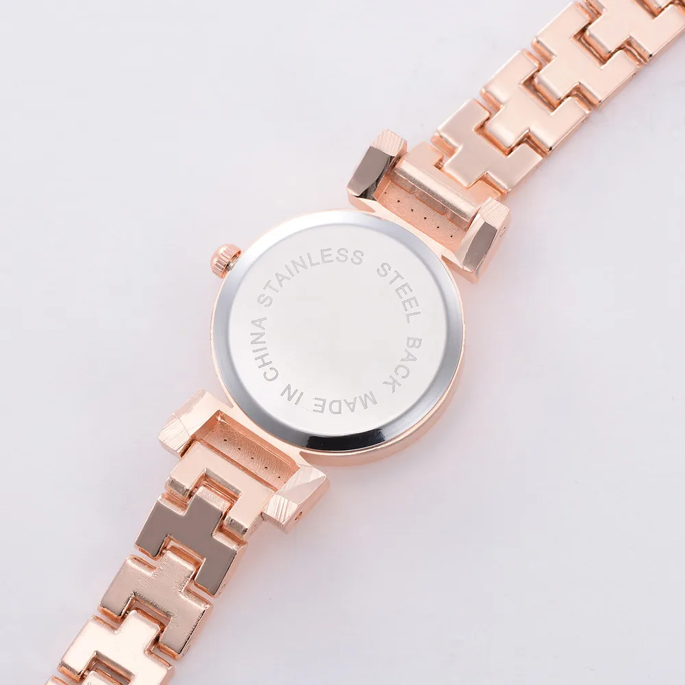 New Lvpai Fashion Brand Round Crystal Women Bracelet Watch Rose Gold Quartz Wristwatches Women Dress Watches Gift Clock