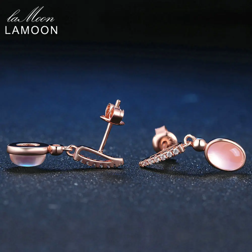 Женские серьги подвески из серебра 100% пробы с розовым кварцем|drop earrings|earrings forearrings