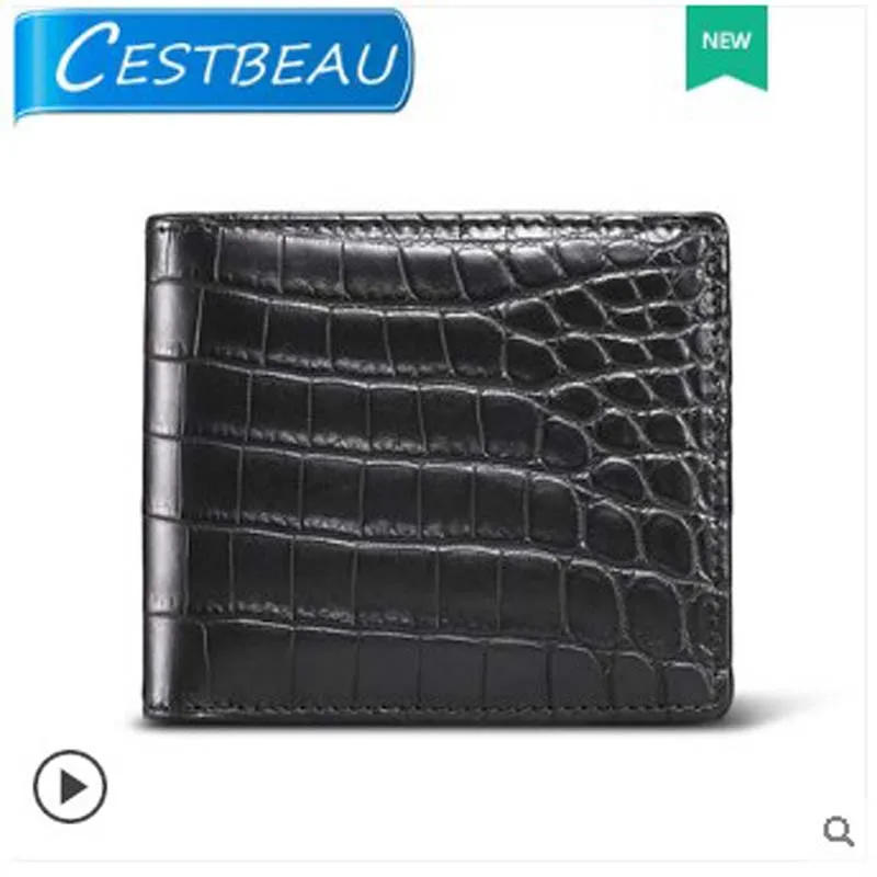 Cestbeau Nile крокодил живот для мужчин с коротким кошелек мужской кошелек внутри крокодиловой кожи Новинка