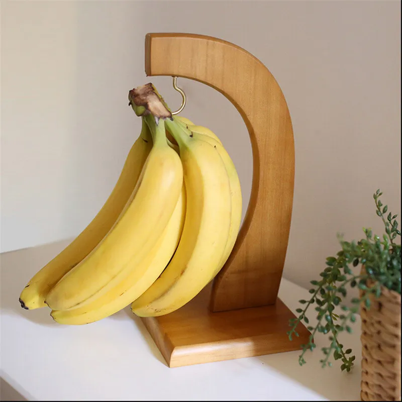 1 шт. креативная бамбуковая витрина для фруктов вешалка бананов держатель