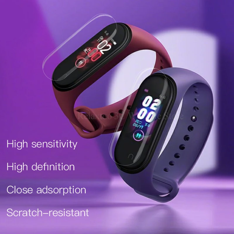 10 шт. Защитная пленка для Xiaomi Mi Band 4 3 Смарт Браслет Полный экран протектор Гидрогелевая пленка не закаленное стекло