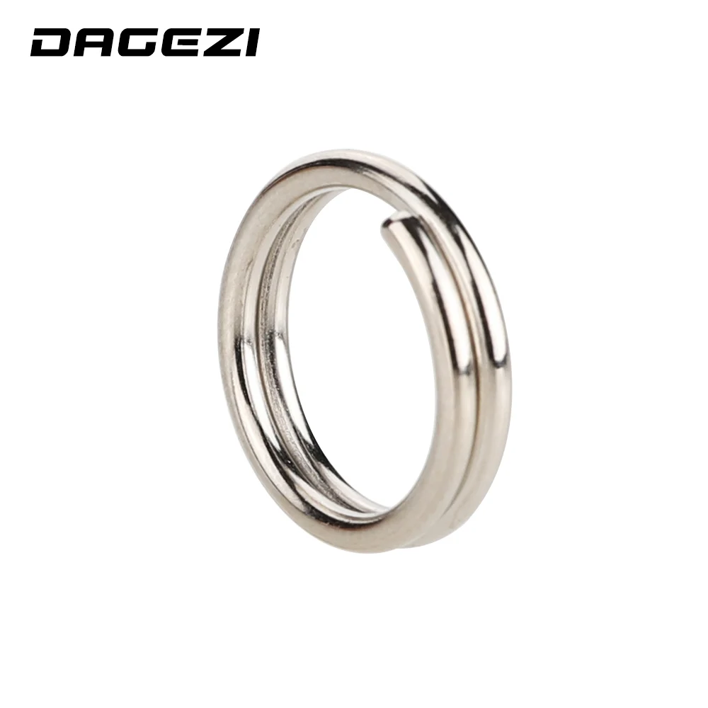 DAGEZI 100 шт./лот рыболовные разрезные кольца из нержавеющей стали для кривошипной