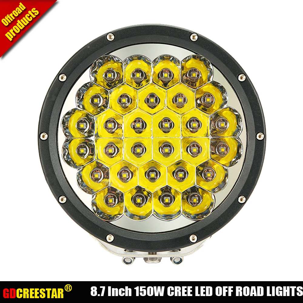 Черный 150 Вт светодиодный внедорожный свет 9 дюймов круглый светодиодные фары для