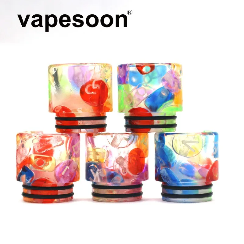 

15pcs/lot Authentic VapeSoon 810 Colorful Resin Drip Tip For TFV12 Prince TFV8 BIG BABY Stick V8 TFV12 Prince IJUST 3 etc
