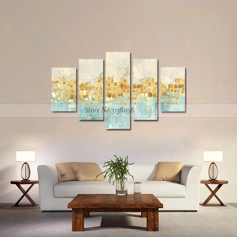 

Big Sale Hand-painted Knife Abstract Oil Painting On Canvas Golden Yellow Paintings Modern Abstract Wall Art Home Decoration