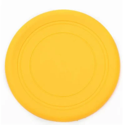 yellow 1 шт. забавная силиконовая летающая тарелка для собак, собак, кошек, игрушка для собак, игра летающие диски, устойчивые для жевания щенками, интерактивные принадлежности для домашних животных, новинка - Цвет: yellow