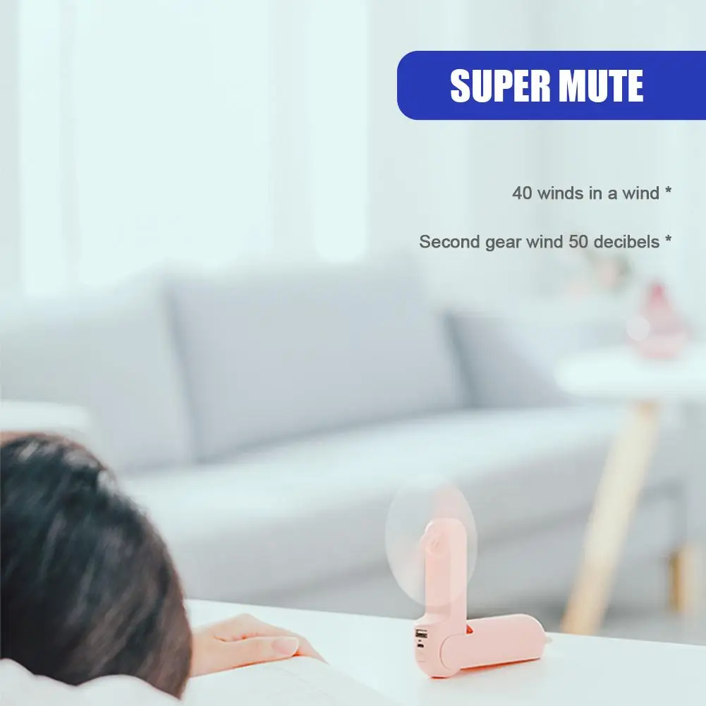 Портативный мини вентилятор 5V 1A 2000mah портативный карманный USB складной