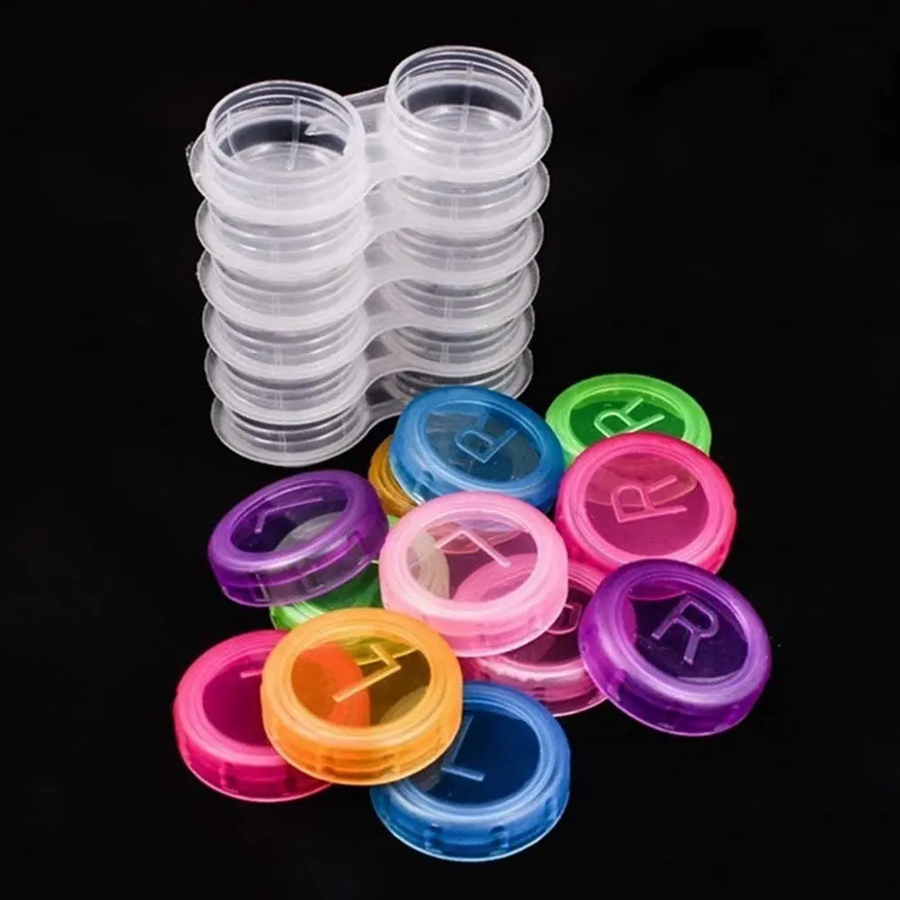 10 x Чехлы для контактных линз-цветные хранения с кодировкой L и R случайный цвет