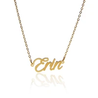 aoloshow script name necklace erin gold color name necklaces stainless steel 2017 women nameplate letter necklace nl 2385