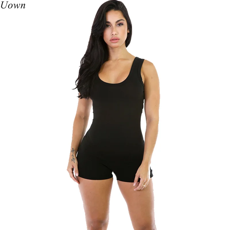 

2017 Rompers Women Jumpsuits Summer Short Jumpsuit Skinny Bodycon Beach Playsuits One Piece Overalls Fitness Combinaison Femme