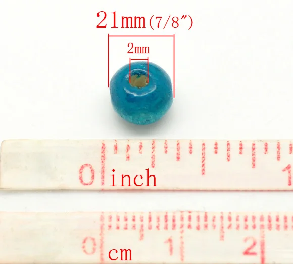 DoreenBeads в случайном порядке Деревянные Круглые бусины 8x6 мм (3/8 &quotx1/4&quot) продается