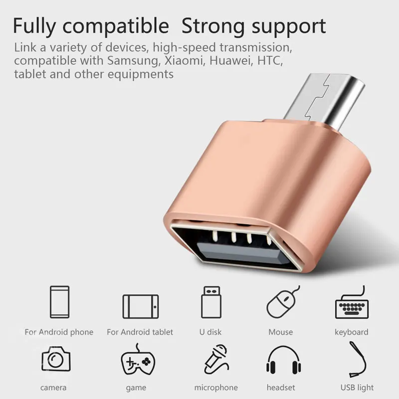 Адаптер Micro USB папа-USB 2 0 OTG мама конвертер для телефонов Samsung Xiaomi LG Huawei Android