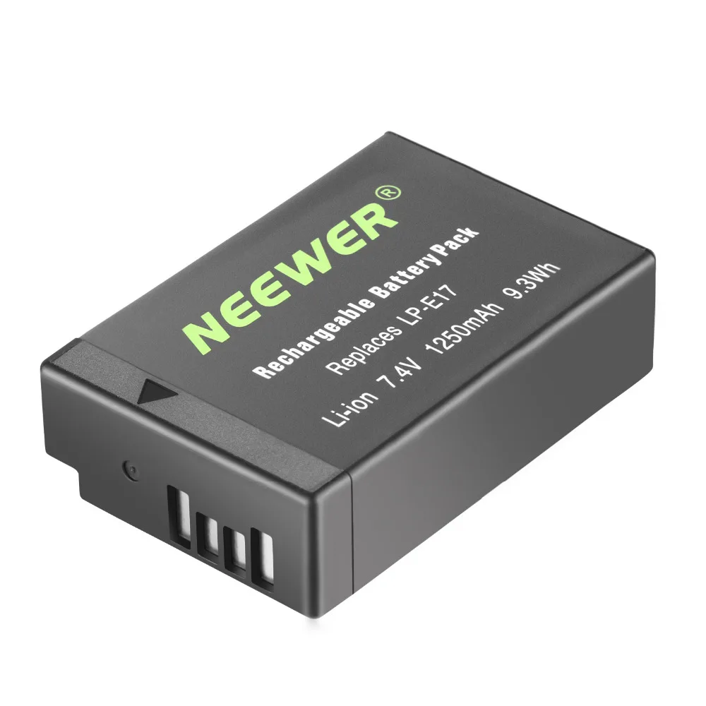 Neewer 2-Pack LP-E17 обновленная батарея и двойное зарядное устройство USB для Canon Rebel SL2, T6i, T6s, T7i, EOS M3, M5, M6, EOS 200D, 77D, 750D, 800D