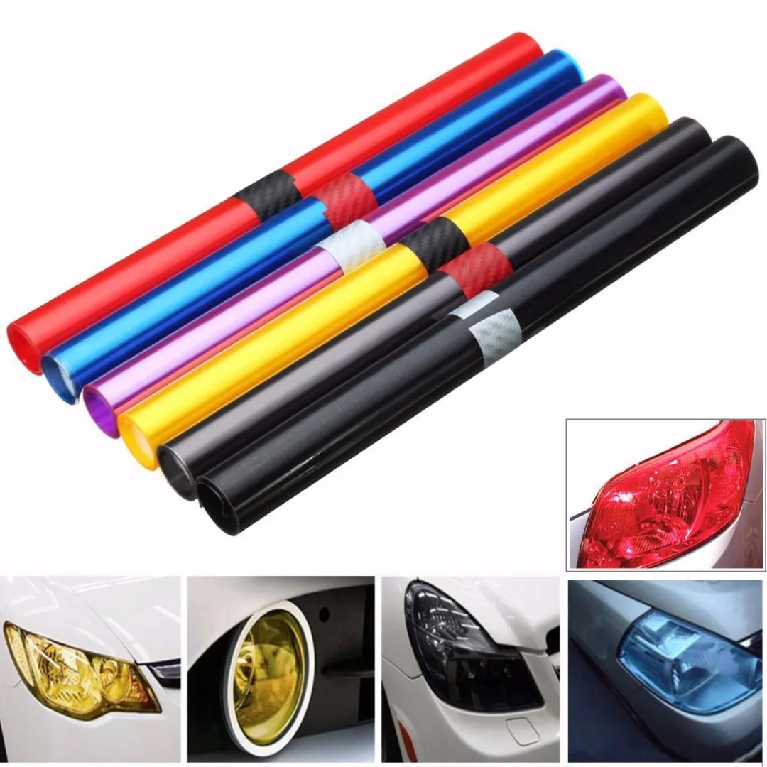 

JXLCLYL 30x100cm PVC Car Vehicle Tail light Headlight PVC Film Wrap Sticker Decal