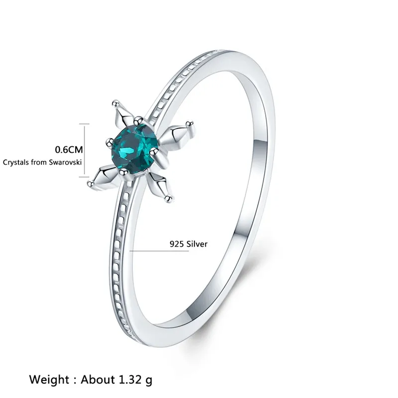 Кольца Star Сертифицированный 100% S925 романтический подарок для любителя Обручение
