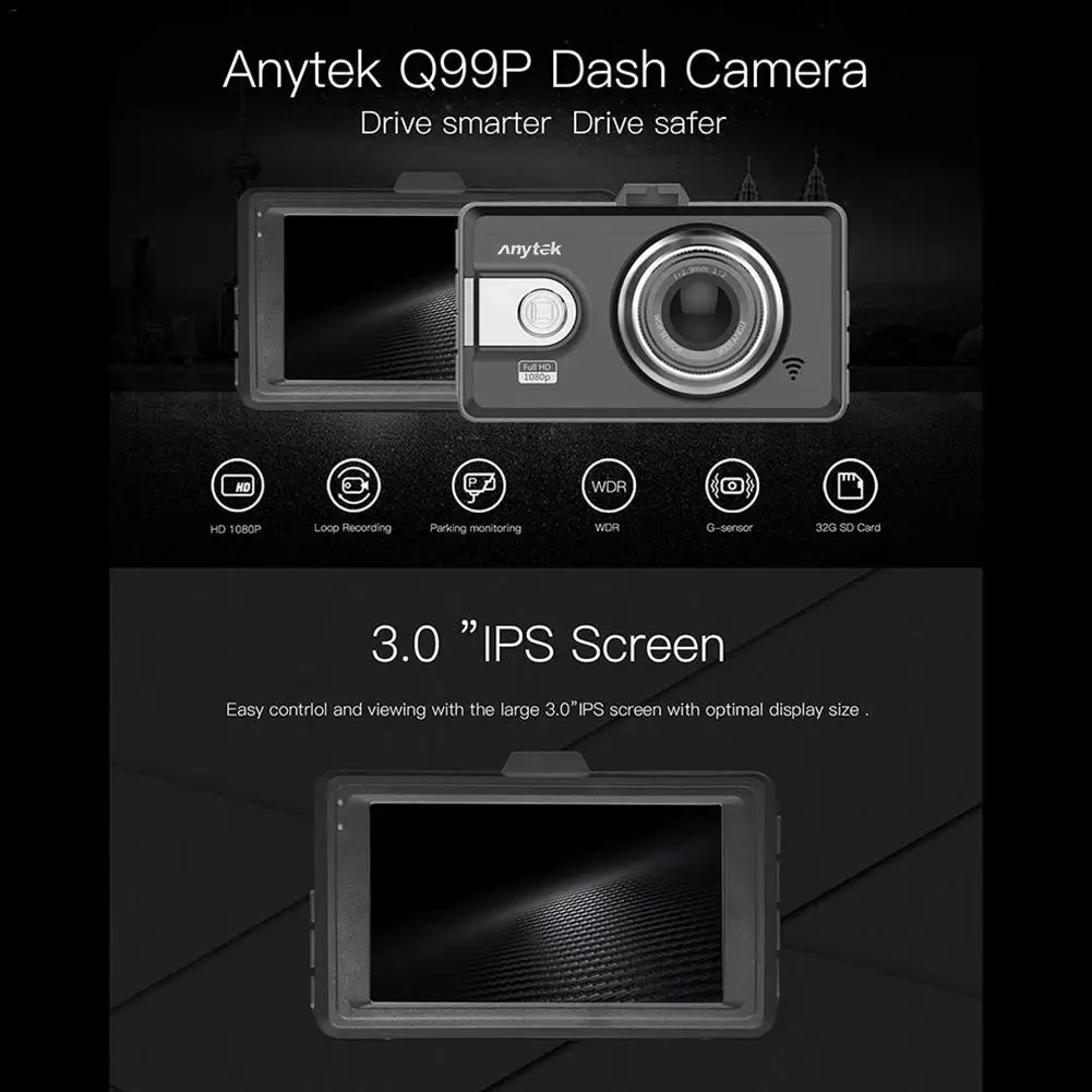 Для Anytek Q99P Одиночная ЗАПИСЬ СКРЫТЫЙ Автомобильный регистратор данных USB