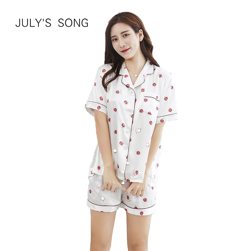 Женская одежда для сна JULY'S SONG из 2 предметов Женский пижамный комплект с V