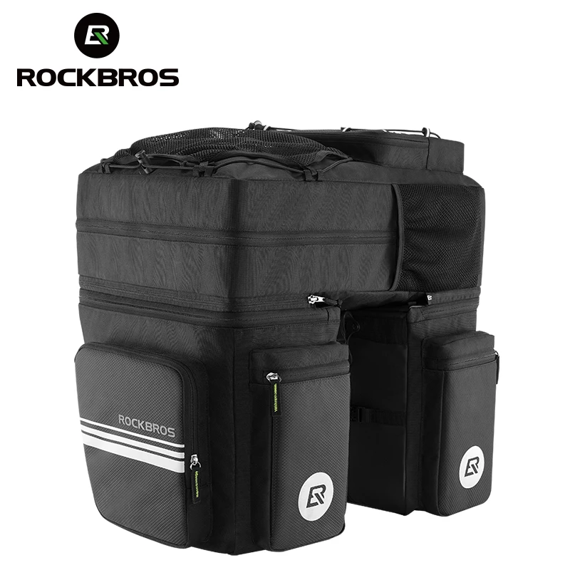 ROCKBROS 3 в 1 водонепроницаемые велосипедные сумки Pannier 48L MTB сумка для горного