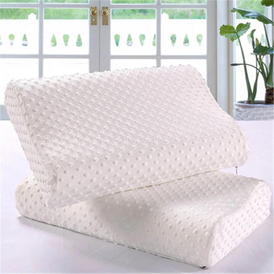 

Memory foam pillow care new Orthopedic Latex Neck Pillow Fiber Slow Rebound Memory Foam Pillow Cervical Health Care