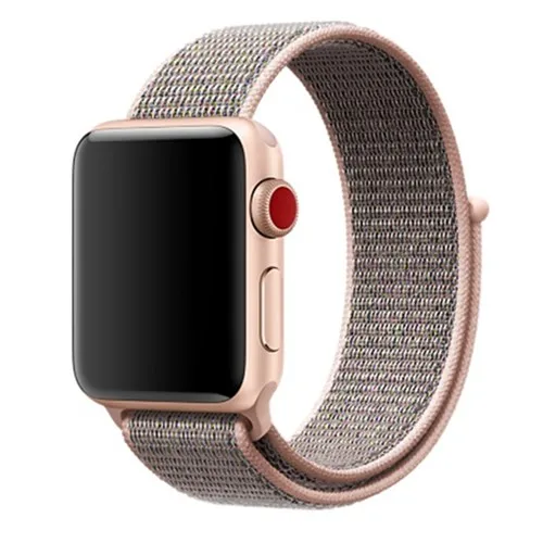 Pink sand 3 Ремешок для apple watch band 42 мм 38 мм iwatch 4 band 44 мм 40 мм apple watch 4 3 2 1 нейлоновая петля спортивный браслет correa аксессуары - Цвет ремешка: Pink sand 3