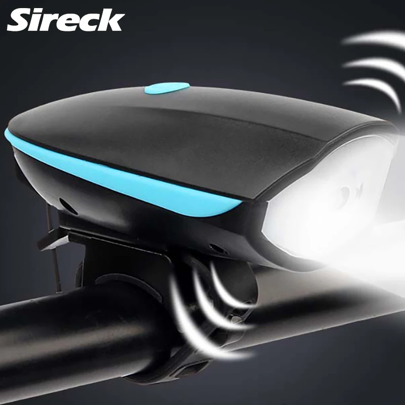 Sireck USB Перезаряжаемый велосипедный передний светильник с рожком